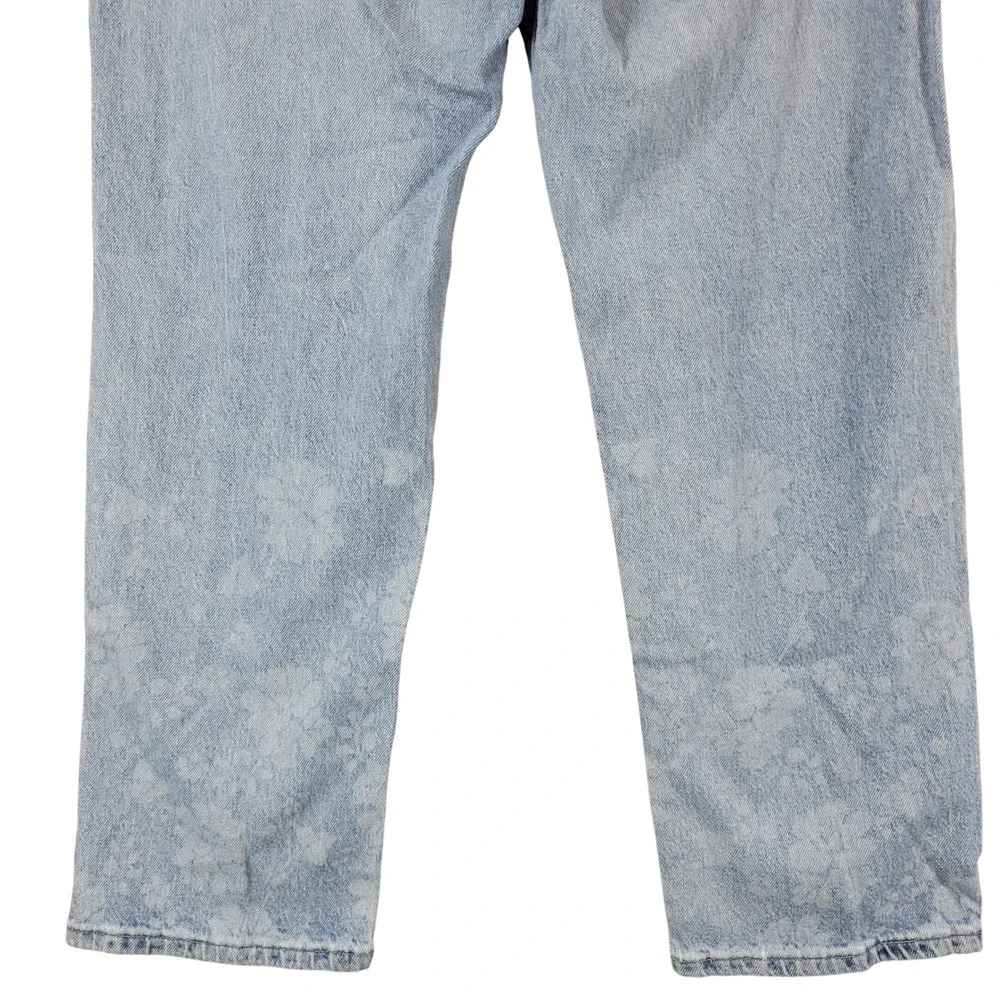 Lucky Brand Jeans Women 4/27 Floral 90s Loose High Rise Crop Denim Retro Boho